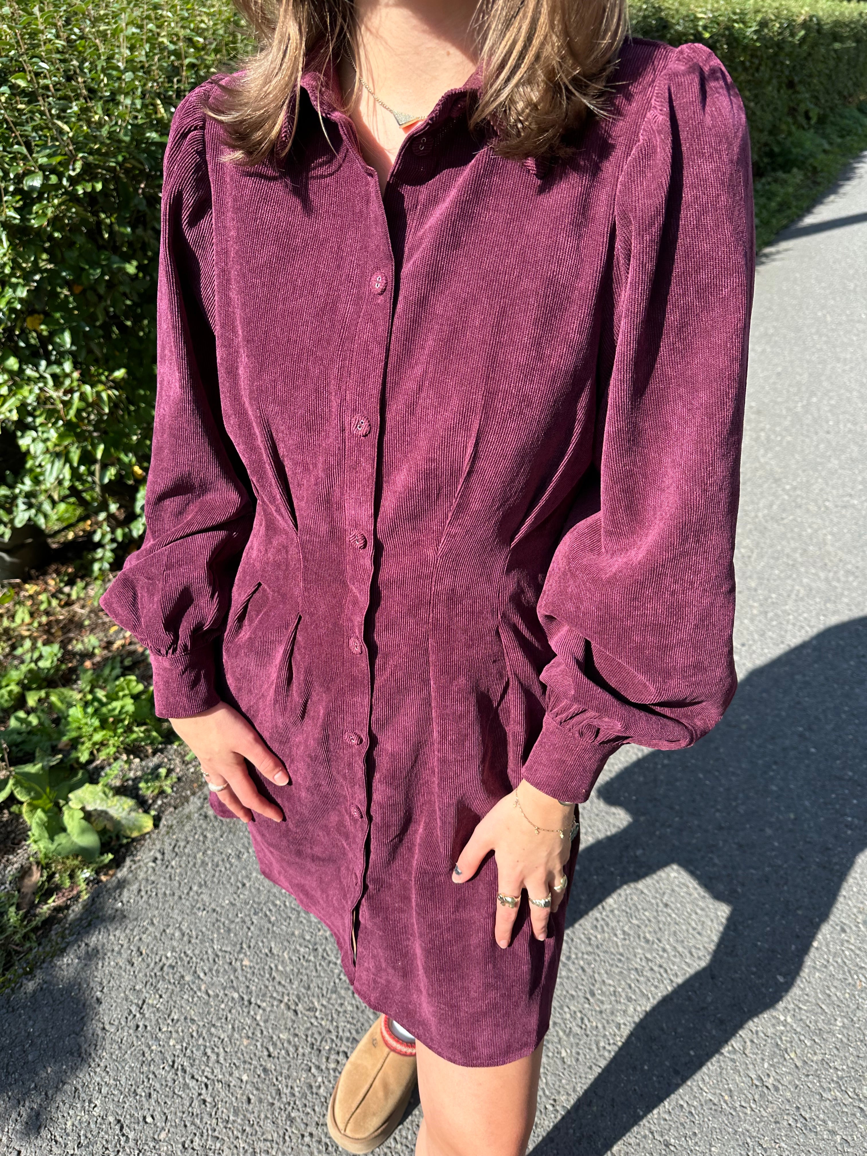 VICORDU Short Dress - Fig